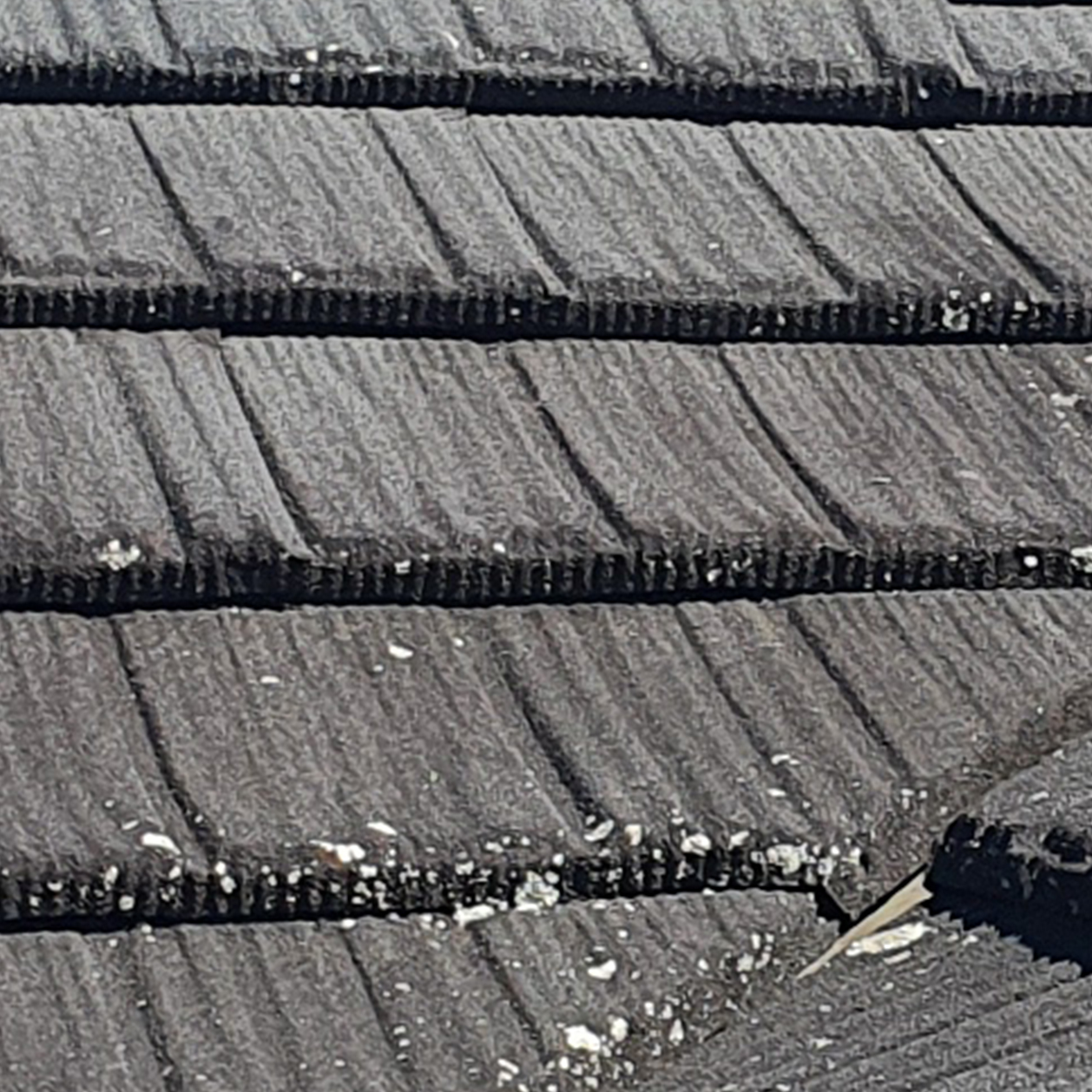 Roof Cleaning - Lichen and Algae on Decrabond tile roof