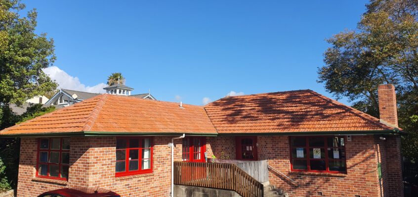 Roof Cleaning - Clay Tile Roof Cleaned with Bio-Shield